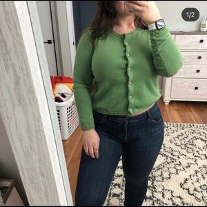 Button up green cardigan